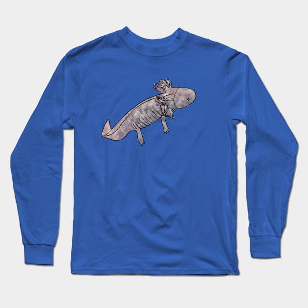 Axolotl Fan Long Sleeve T-Shirt by badlydrawnbabe